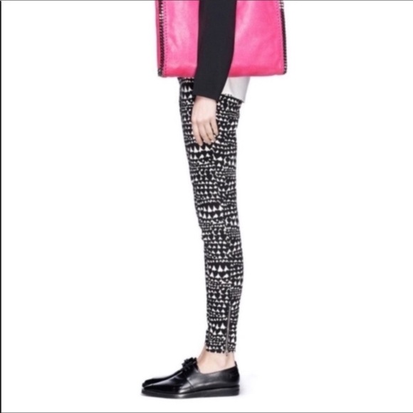 Stella McCartney Black and white Print skinny Jeans SZ 25 - Picture 6 of 7